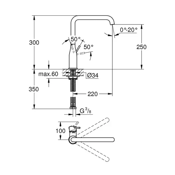 Grohe Essence New Смеситель для кухни, хром (30269000)