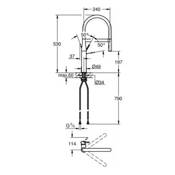 Grohe Essence New Смеситель для кухни, хром (30294000)