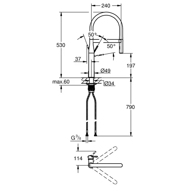Grohe Essence New Смеситель для кухни, хром (30294000)