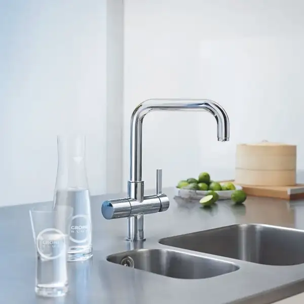 Смеситель для кухни изливом Blue Grohe (31299001) фото 3 Aquada.com.ua