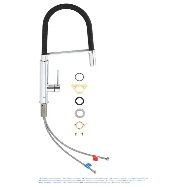 Змішувач для кухні з гнучким виливом Grohe Concetto new (31491000)