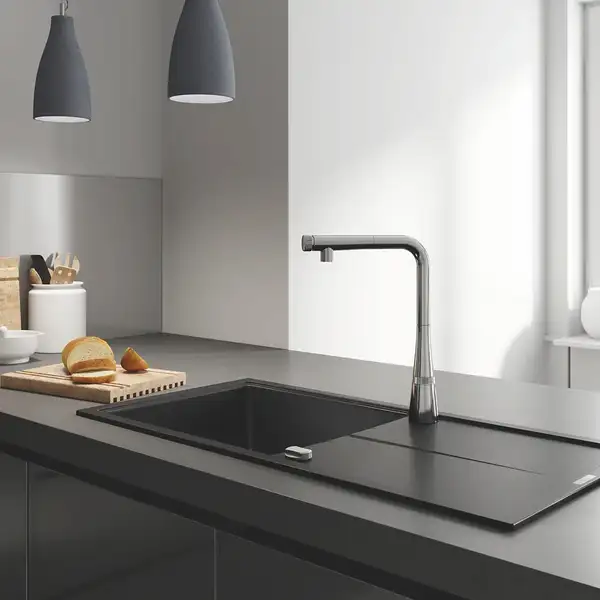 Змішувач для кухні з висувним виливом Grohe Zedra SmartControl (31593002)