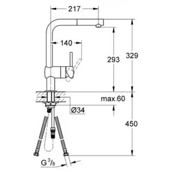 Grohe Minta Смеситель для кухни, выдвижной излив (32168000)