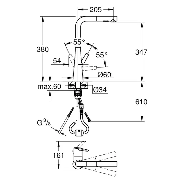 GROHE Смеситель для кухонной мойки Zedra (32553002) фото 5 Aquada.com.ua