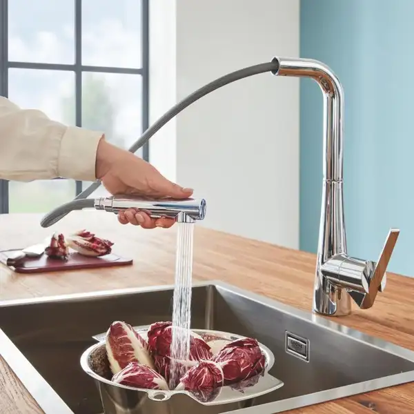Змішувач для кухні з висувним виливом Grohe Zedra (32553002)
