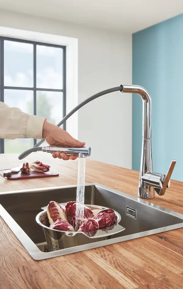Змішувач для кухні з висувним виливом Grohe Zedra (32553002)