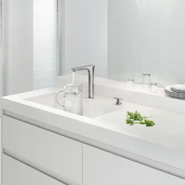Смеситель для кухни, однорычажный Hansgrohe Puravida (цвет - сталь) (15812800) фото 2 Aquada.com.ua