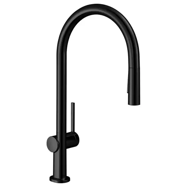 Смеситель для кухни Hansgrohe Talis M54 210 (цвет - чёрный матовый), с вытяжным душем (72801670) фото 1 Aquada.com.ua