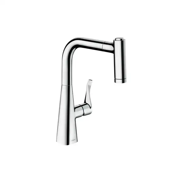HANSGROHE  Смесителья для кухни, однорычажный, 220, с вытяжным душем METRIS M71 (73800000) фото 1 Aquada.com.ua