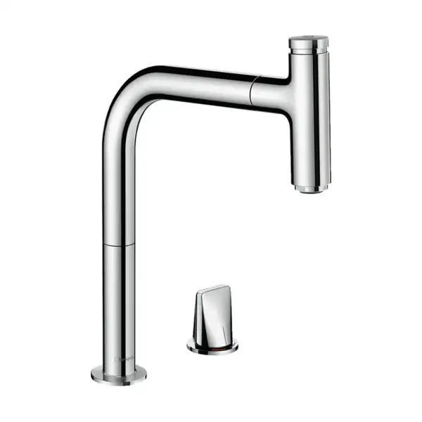 Змішувач для кухні Hansgrohe Metris Select 200 1jet sBox з витяжним виливом, хром (73804000)