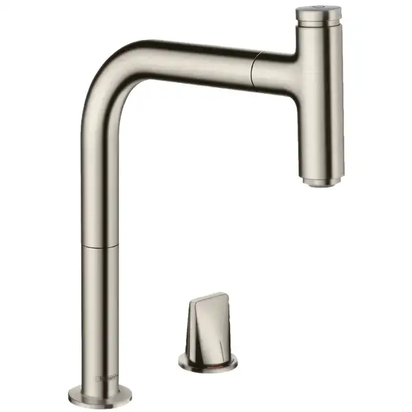 Смеситель для кухни Hansgrohe Metris Select 200 1jet, sBox (цвет - сталь), с вытяжным душем (73804800)
