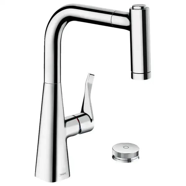 Смеситель для кухни Hansgrohe Metris Select 220 2jet, sBox (цвет - хром), с вытяжным душем (73805000) фото 1 Aquada.com.ua