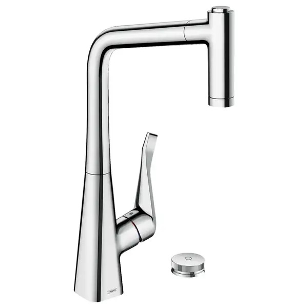 Смеситель для кухни Hansgrohe Metris Select 320 2jet, sBox (цвет - хром), с вытяжным душем (73806000) фото 1 Aquada.com.ua