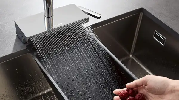 Смеситель для кухни Hansgrohe Aquno Select 250 2jet, sBox (цвет - хром), с вытяжным душем (73830000) фото 5 Aquada.com.ua