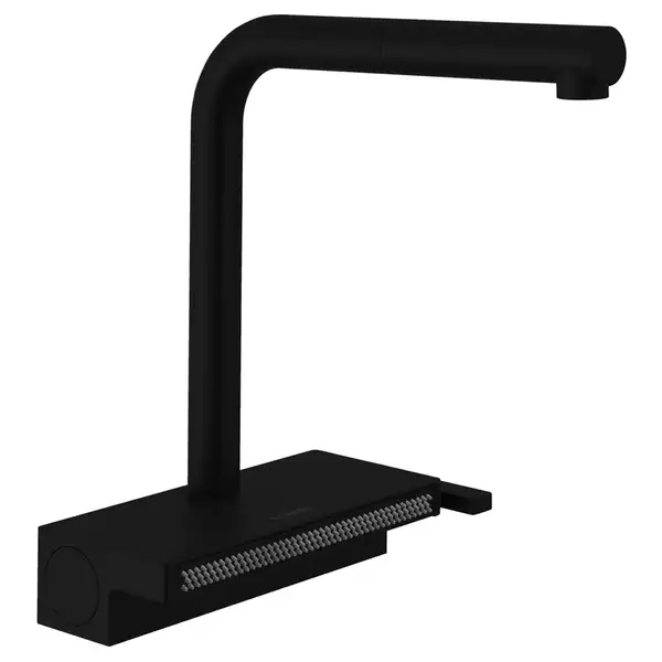 Смеситель для кухни Hansgrohe Aquno Select 250 2jet, sBox (цвет - чёрный матовый), с вытяжным душем (73830670) фото 1 Aquada.com.ua