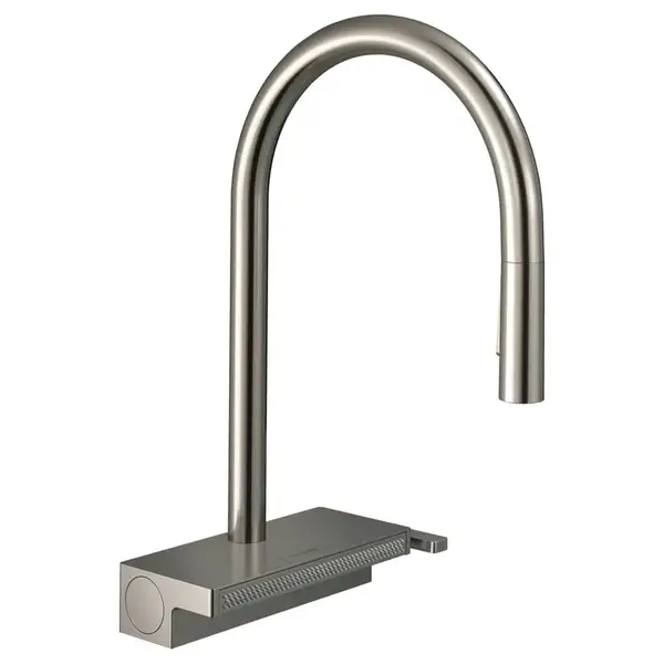 Смеситель для кухни Hansgrohe Aquno Select 170 3jet, sBox (цвет - нержавеющая сталь), с вытяжным душем (73831800) фото 1 Aquada.com.ua