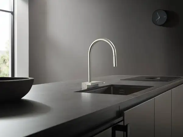 Смеситель для кухни Hansgrohe Aquno Select 170 3jet, sBox (цвет - нержавеющая сталь), с вытяжным душем (73831800) фото 2 Aquada.com.ua