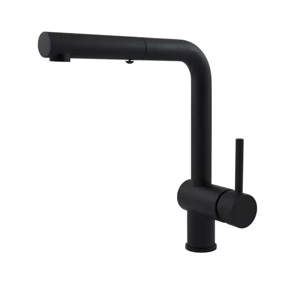 Смеситель для кухни Paffoni Light (цвет - чёрный матовый) (LIG285NO-MET) фото 1 Aquada.com.ua