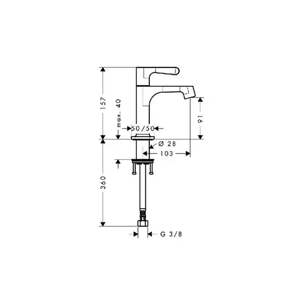 Смеситель для раковины Axor Citterio M (34130000) фото 2 Aquada.com.ua
