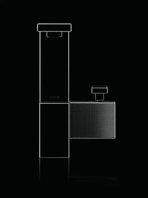 Смеситель для раковины, алмазная резка Axor Edge (цвет - хром), с донным клапаном push-open (46021000) фото 4 Aquada.com.ua