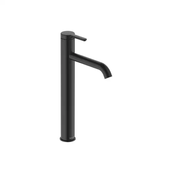 Смеситель для раковины высокий Duravit C.1 (цвет - чёрный матовый), без донного клапана, излив 166 мм (C11040002046) фото 1 Aquada.com.ua