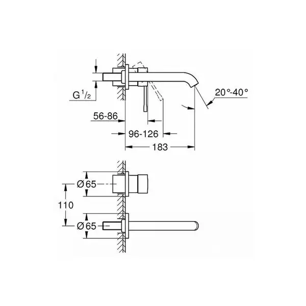 Змішувач для раковини прихованого монтажу Grohe Essence New (19408001)