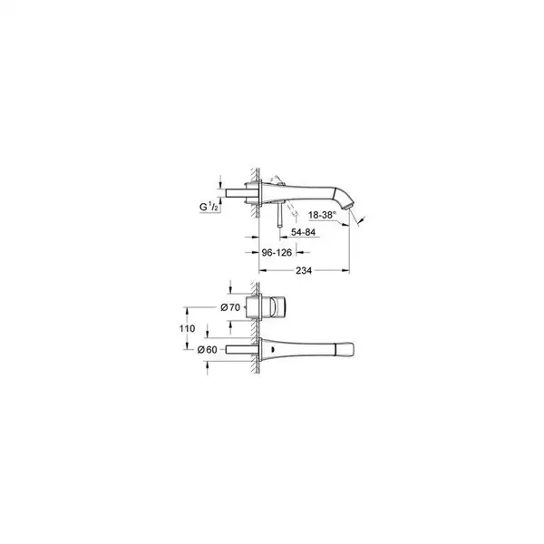 Grohe Grandera Смеситель для раковины на два отверстия M-Size (19930IG0) (19930IG0) фото 2 Aquada.com.ua