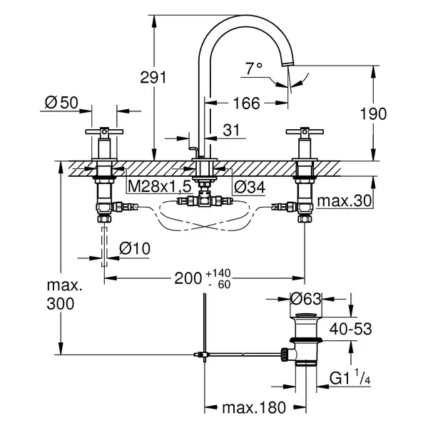 Змішувач для раковини Grohe Atrio M-Size (20008003)