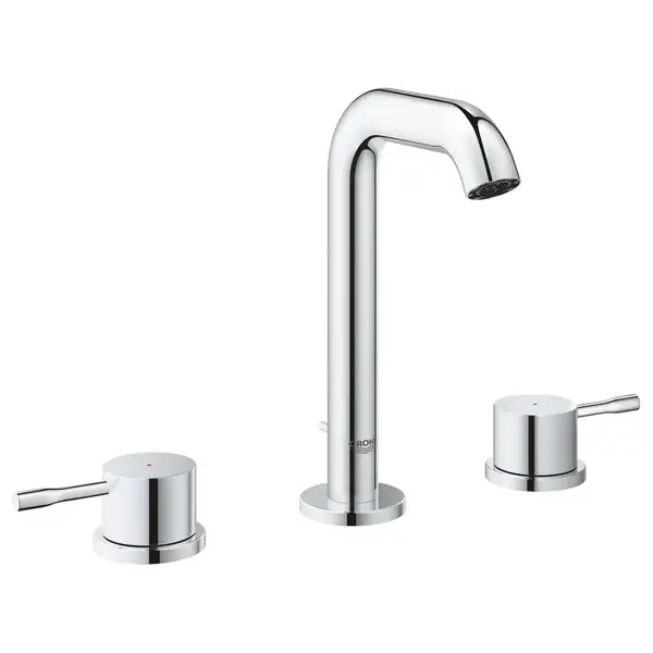 Смеситель для раковины Grohe Essence M-Size (цвет - хром), с донным клапаном (20296001) фото 1 Aquada.com.ua