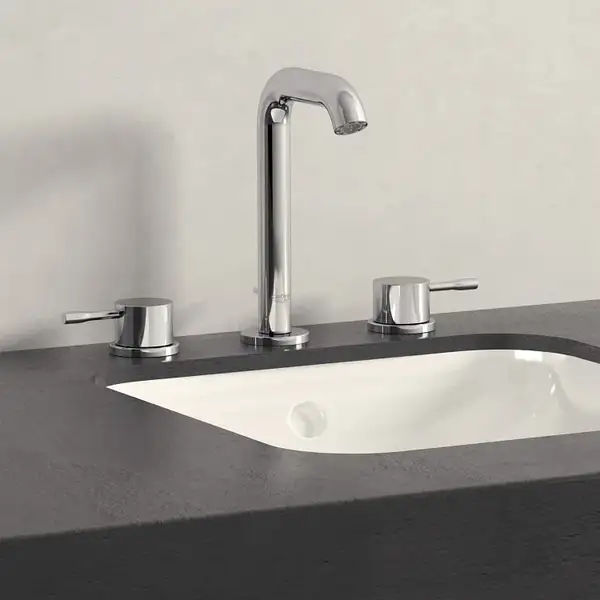 Смеситель для раковины Grohe Essence M-Size (цвет - хром), с донным клапаном (20296001) фото 2 Aquada.com.ua