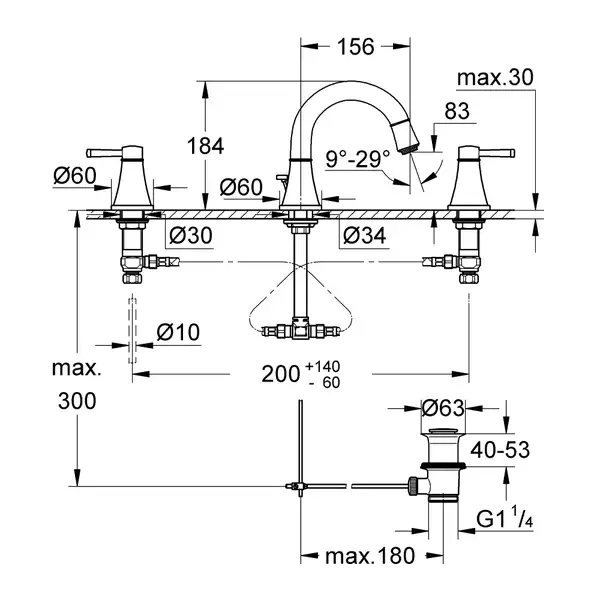 Змішувач для раковини Grohe Grandera S-Size (20417000)