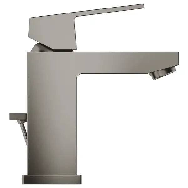 Смеситель для раковины Grohe Eurocube S-Size (цвет - тёмный графит, матовый), с донным клапаном (23127AL0) фото 2 Aquada.com.ua