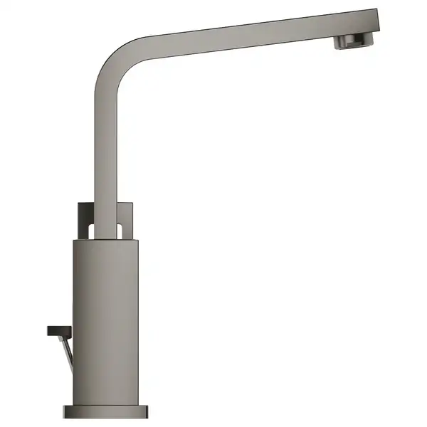 Смеситель для раковины Grohe Eurocube L-Size (цвет - тёмный графит, матовый), с донным клапаном (23135AL0) фото 2 Aquada.com.ua