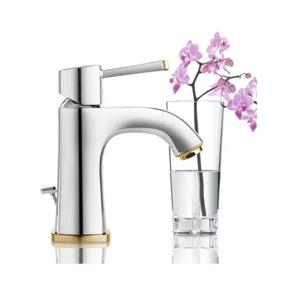 Смеситель для раковины Grohe Grandera (цвет - хром/золото) (23303IG0) фото 2 Aquada.com.ua