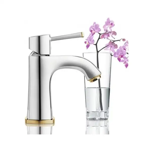 Смеситель для раковины Grohe Grandera (цвет - хром/золото) (23310IG0) фото 2 Aquada.com.ua