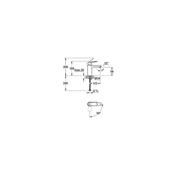 GROHE Для раковины EUROSMART COSMOPOLITAN (2339800E) фото 2 Aquada.com.ua