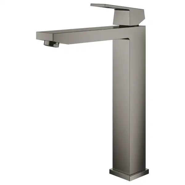 Смеситель для раковины высокий Grohe Eurocube XL-Size (цвет - тёмный графит, матовый), без донного клапана (23406AL0) фото 3 Aquada.com.ua