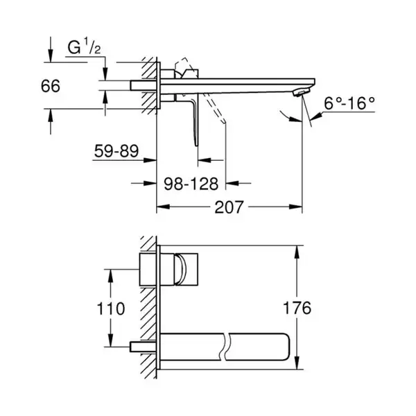 GROHE Змішувач для раковини на 2 отвори Lineare  L-Size (23444001) фото 2 Aquada.com.ua
