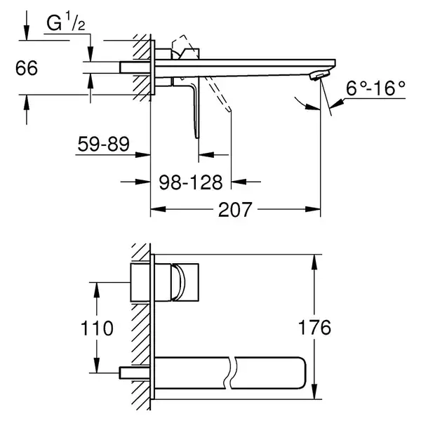 GROHE Змішувач для раковини на 2 отвори Lineare  L-Size (23444001) фото 9 Aquada.com.ua