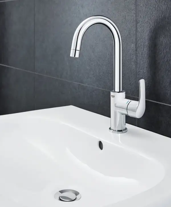 Смеситель для раковины Grohe Eurosmart (цвет - хром), с донным клапаном (23537002) фото 4 Aquada.com.ua