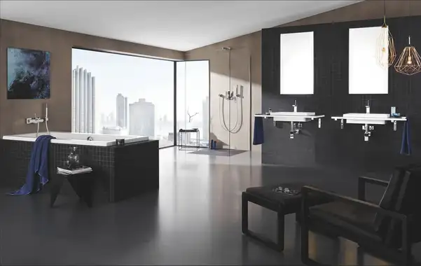 Смеситель однорычажный для раковины Grohe Eurocube Joy DN 15 M-Size (цвет - хром) с донным клапаном (23657000) фото 2 Aquada.com.ua