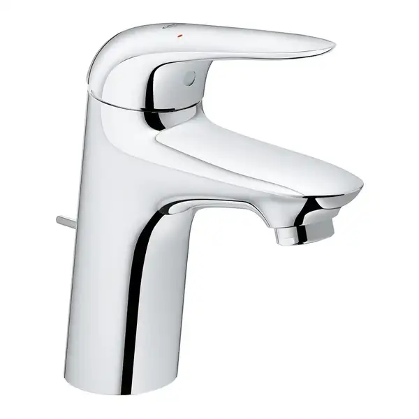 Смеситель однорычажный для раковины Grohe Eurostyle Solid DN 15 S-Size (цвет - хром) с донным клапаном (23707003) фото 1 Aquada.com.ua