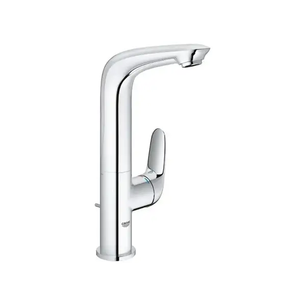 Смеситель однорычажный для раковины Grohe Eurostyle Solid 1/2" L-Size (цвет - хром) с донным клапаном (23718003) фото 1 Aquada.com.ua
