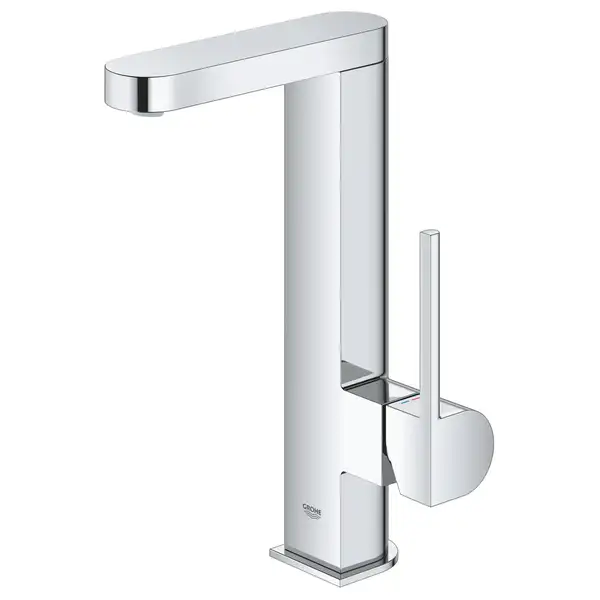 Смеситель для раковины высокий Grohe Plus L-Size с выдвижным изливом (цвет - хром), с донным клапаном (23844003) фото 1 Aquada.com.ua