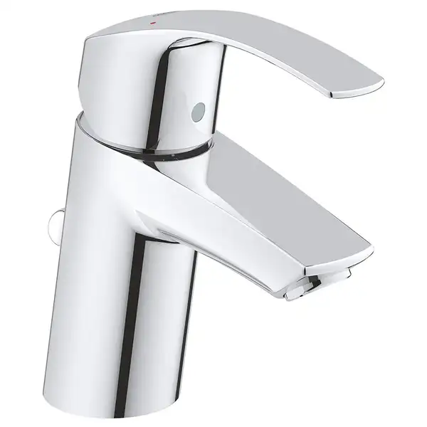 Смеситель однорычажный для раковины Grohe Eurosmart DN 15 S-Size (цвет - хром) с донным клапаном (33265002) фото 10 Aquada.com.ua