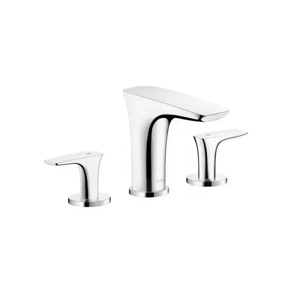 Смеситель для раковины Hansgrohe PuraVida (цвет - хром) с донным клапаном (15063000) фото 1 Aquada.com.ua