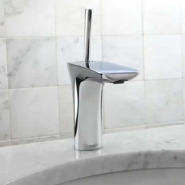 Смеситель для раковины, однорычажный Hansgrohe PuraVida (цвет - хром), с донным клапаном Push-Open (15070000) фото 2 Aquada.com.ua
