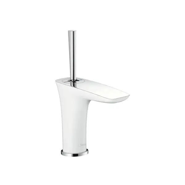 Смеситель для раковины, однорычажный Hansgrohe Pura Vida (цвет - хром/белый) (15075400) фото 1 Aquada.com.ua