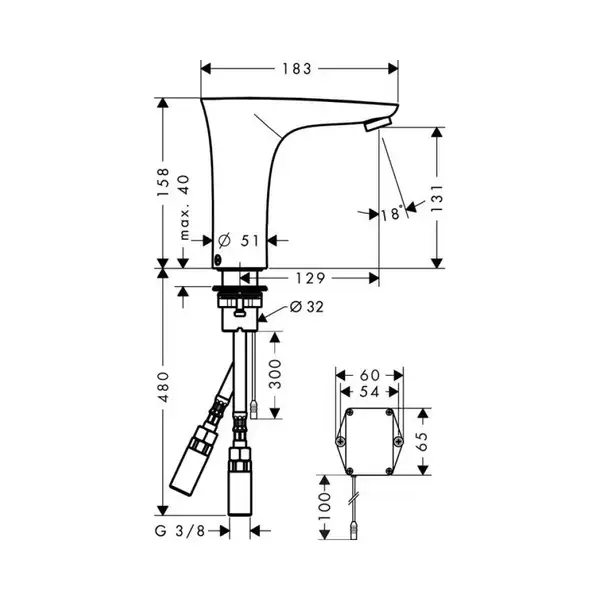 Змішувач для умивальника Hansgrohe PuraVida (15170400)
