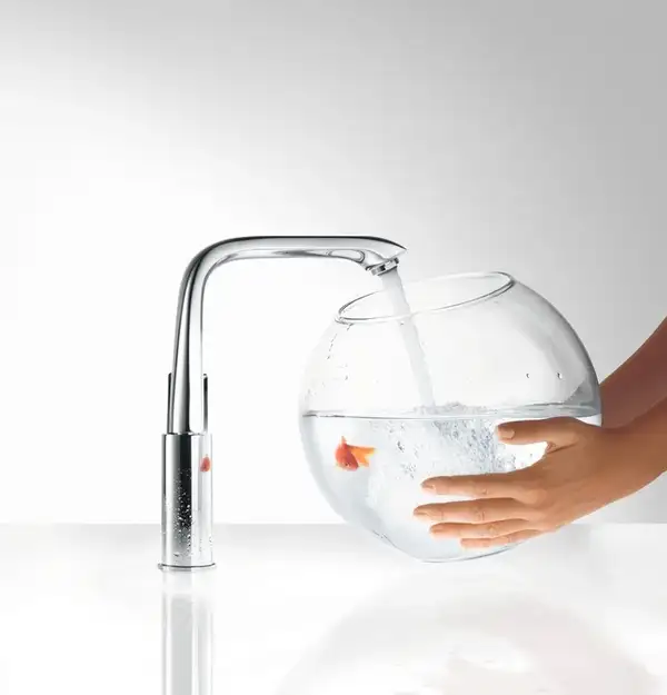 Смеситель для раковины, однорычажный Hansgrohe Metris (цвет - хром), с донным клапаном (31087000) фото 2 Aquada.com.ua